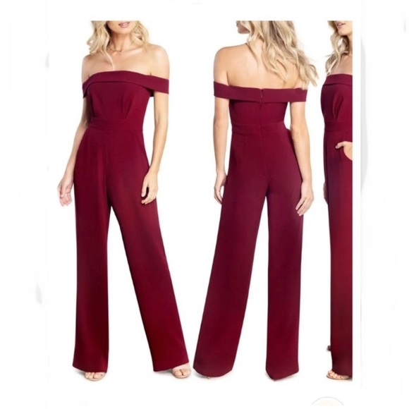 julian chang Pants - JULIAN CHANG ♥️ Amazing JUMPSUIT off shoulder & 3/4 sleeve EUC‼️